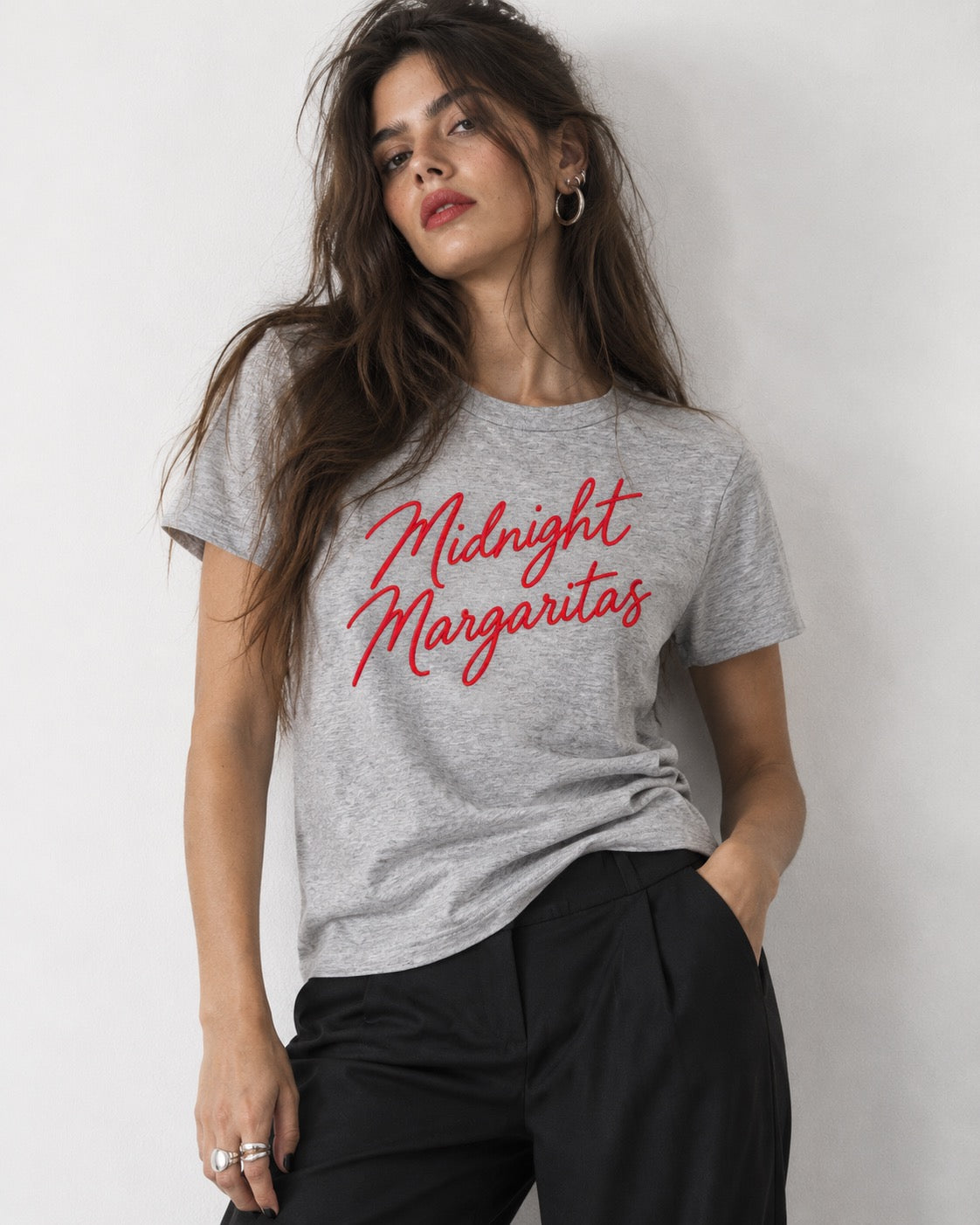 'Midnight Margaritas' embroidered premium organic women's classic fit 'Muser' t-shirt - sizes XS-5XL