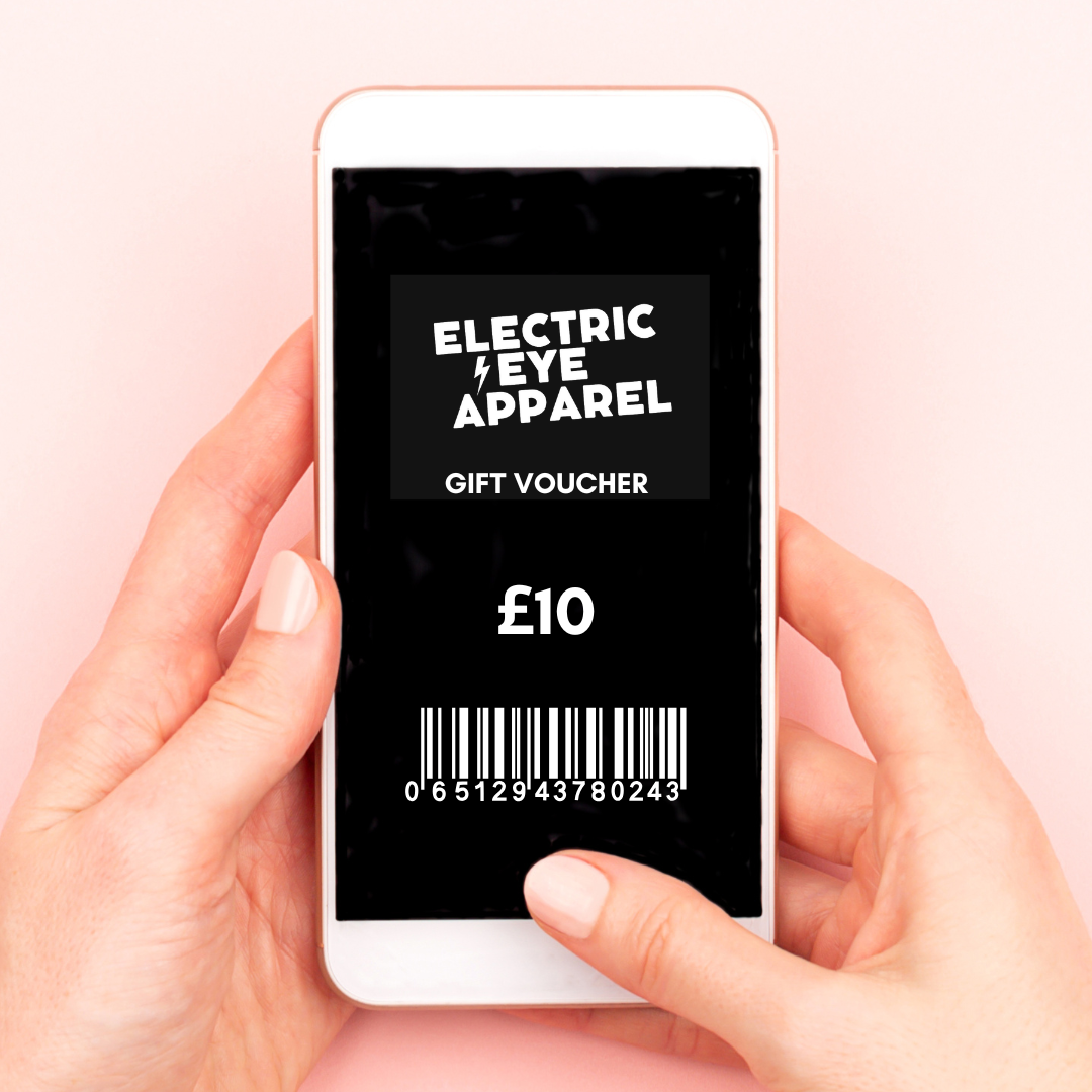 Tarjeta de regalo para ropa eléctrica para ojos