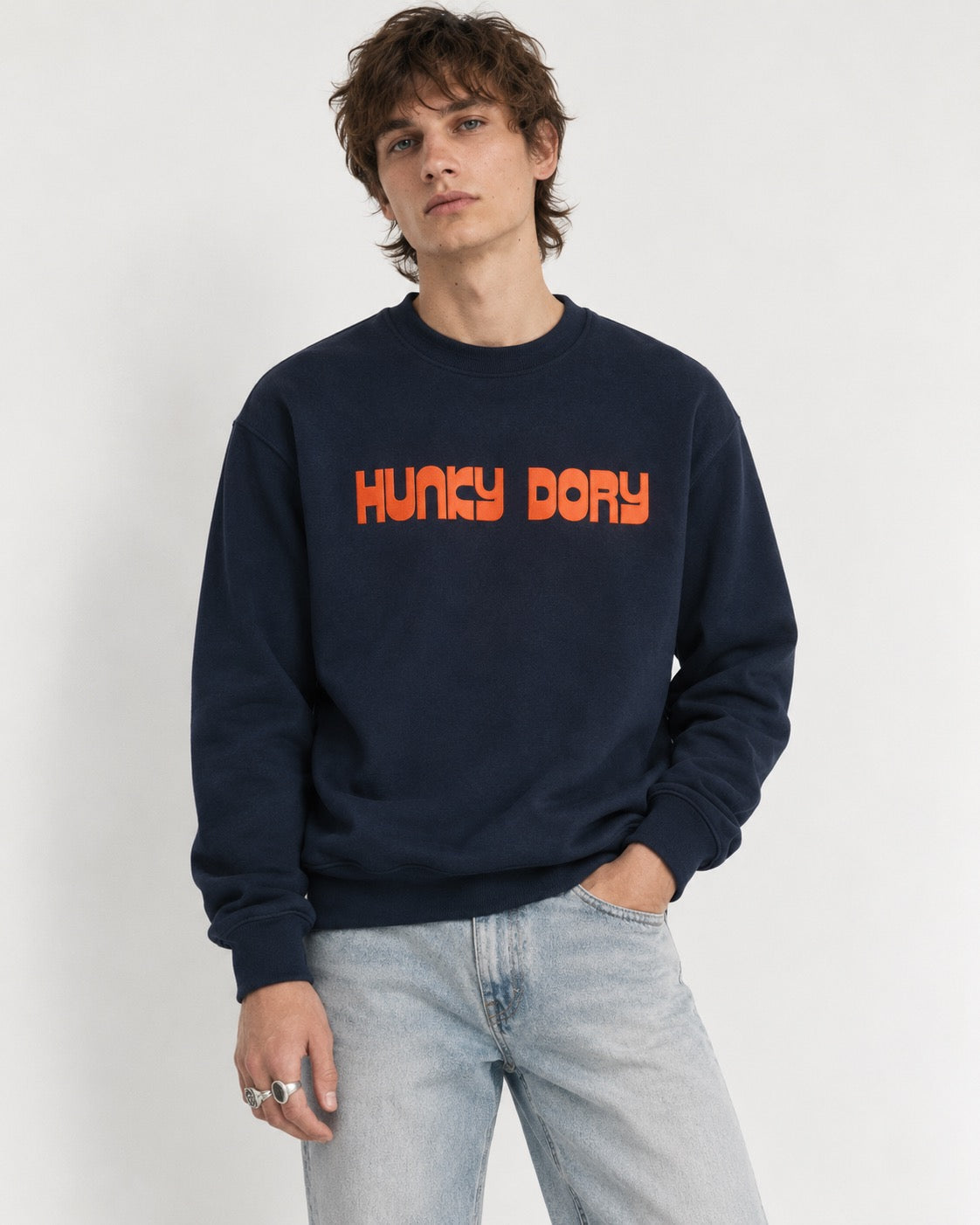 Men's 'HUNKY DORY' embroidered organic 'Matcher' sweatshirt