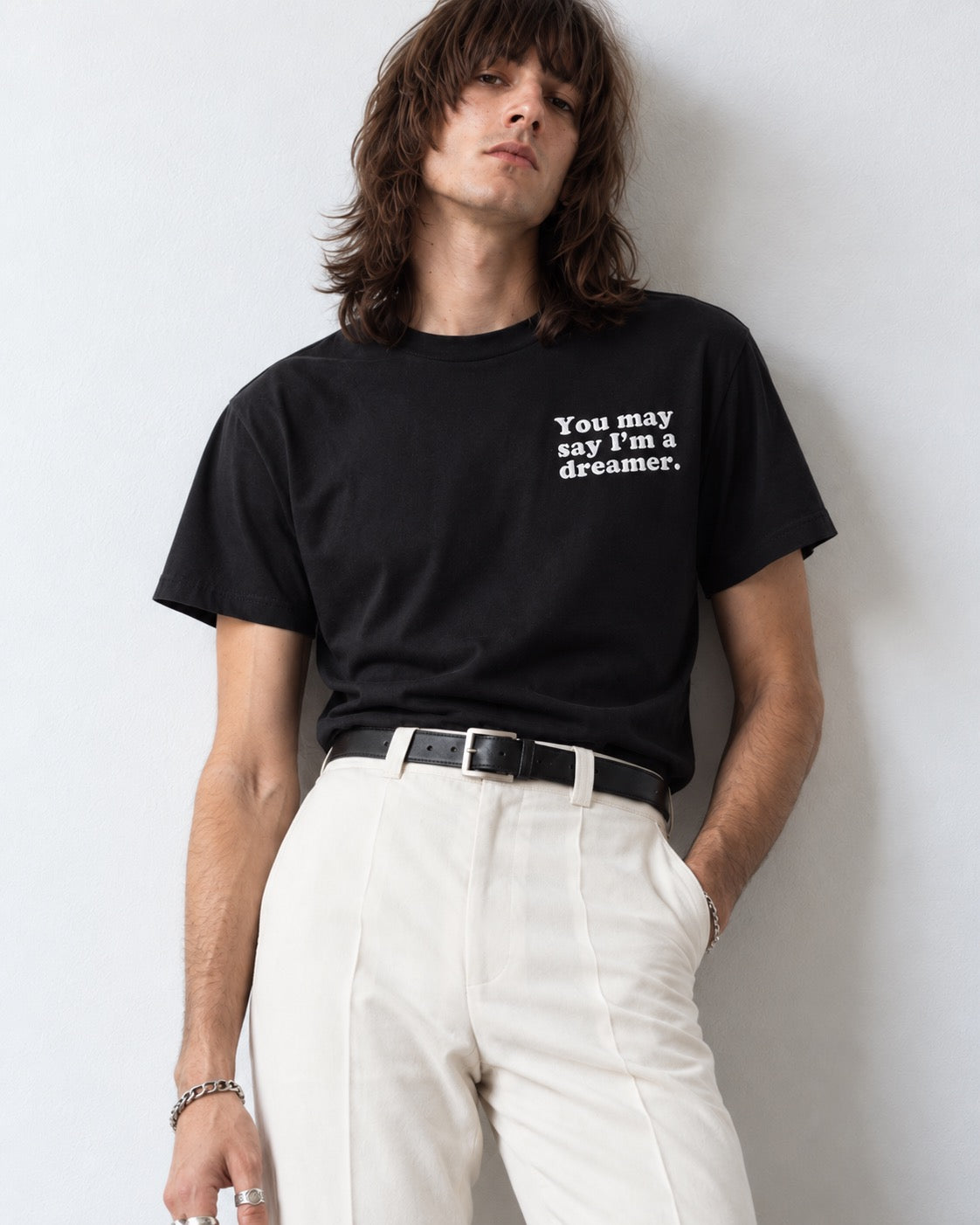 Men's 'YOU MAY SAY I'M A DREAMER' left chest embroidered premium organic classic fit 'Creator' t-shirt