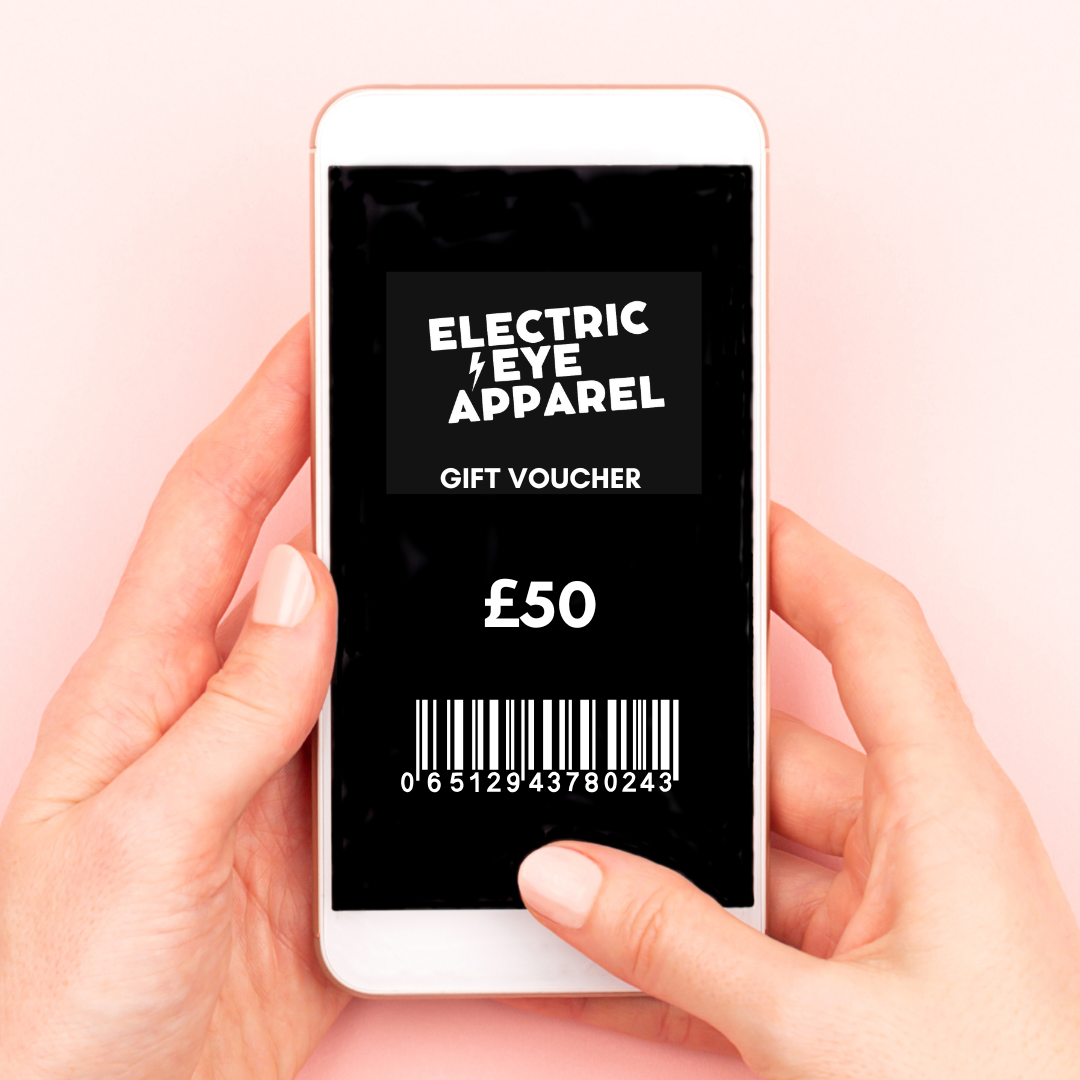Tarjeta de regalo para ropa eléctrica para ojos