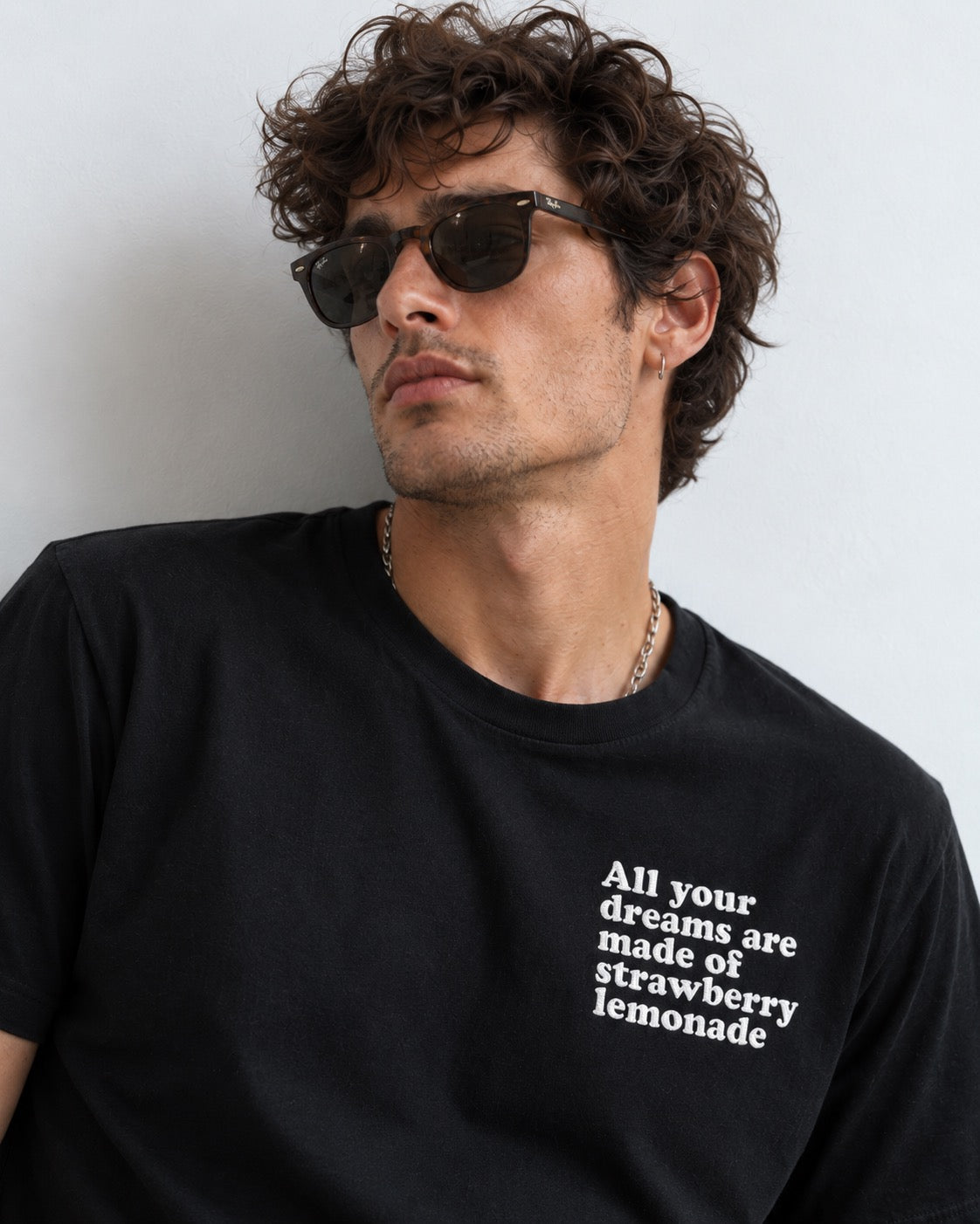 Men's 'ALL YOUR DREAMS ARE MADE OF STRAWBERRY LEMONADE' left chest embroidered premium organic classic fit 'Creator' t-shirt