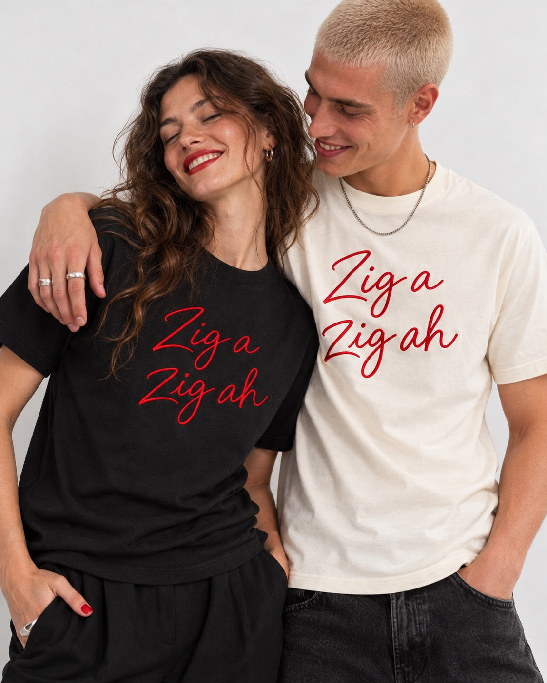 Unisex 'ZIG A ZIG AH' embroidered premium organic cotton 'Creator' t-shirt