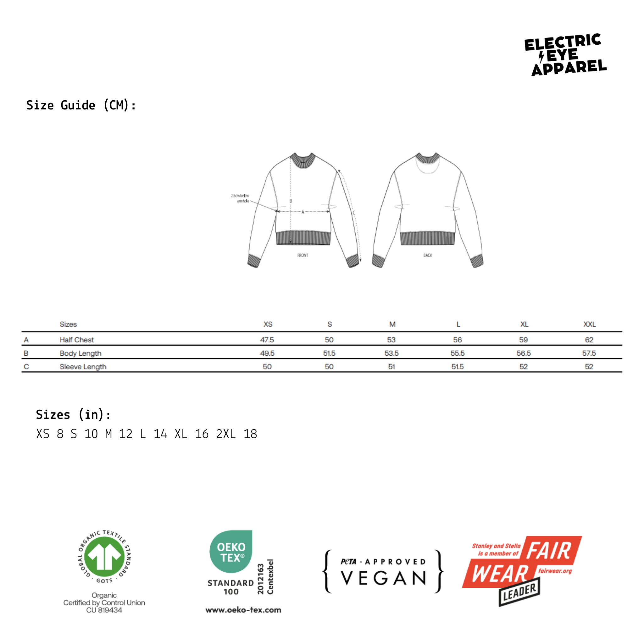 'SEAMSTRESS FOR THE BAND' left chest embroidered women's organic 'cropster' sweatshirt - inspired by Elton John, Tiny Dancer