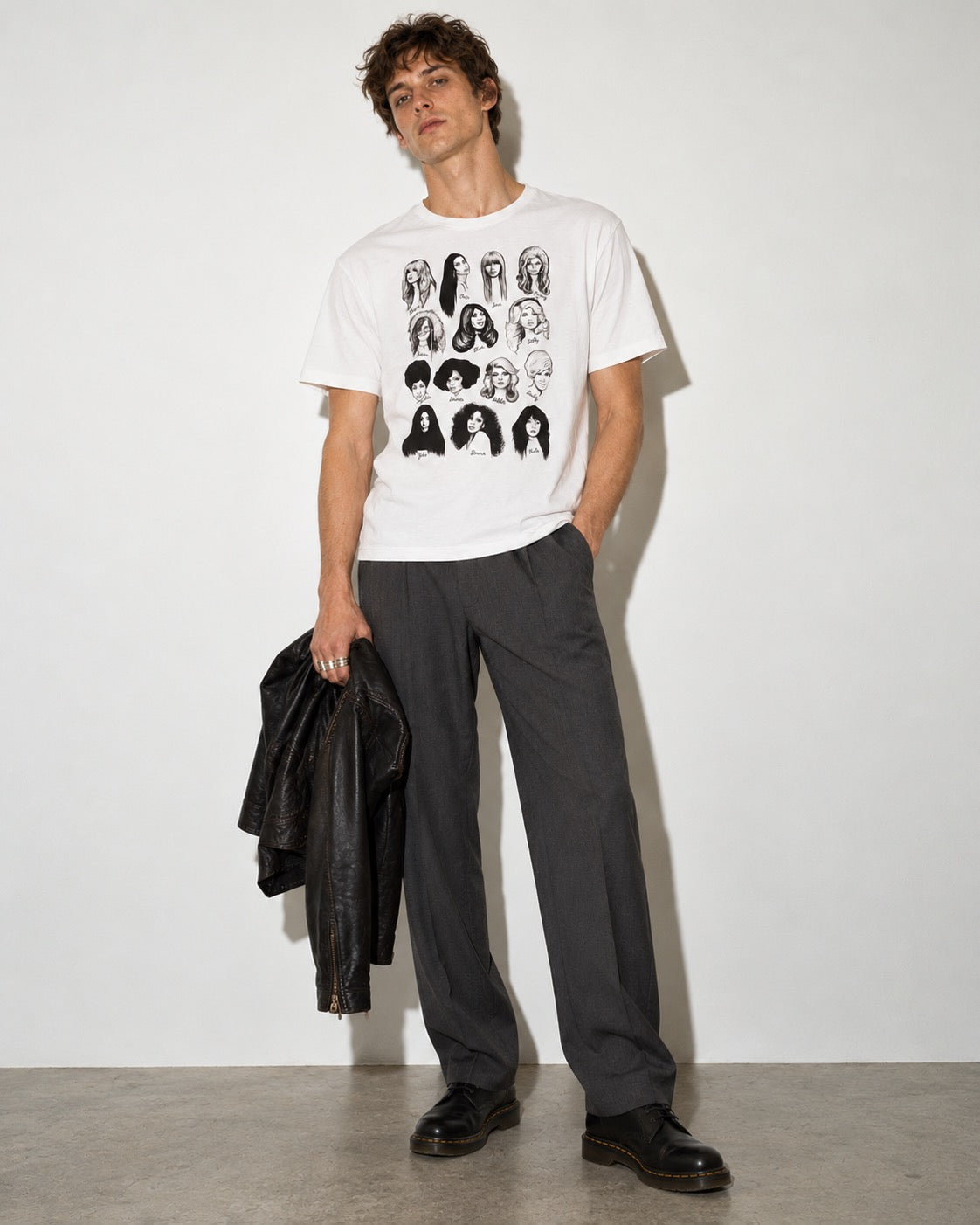 Men's 'WOMEN IN MUSIC' Limited Edition Mono Line Art Original Illustration Printed organic cotton t-shirt