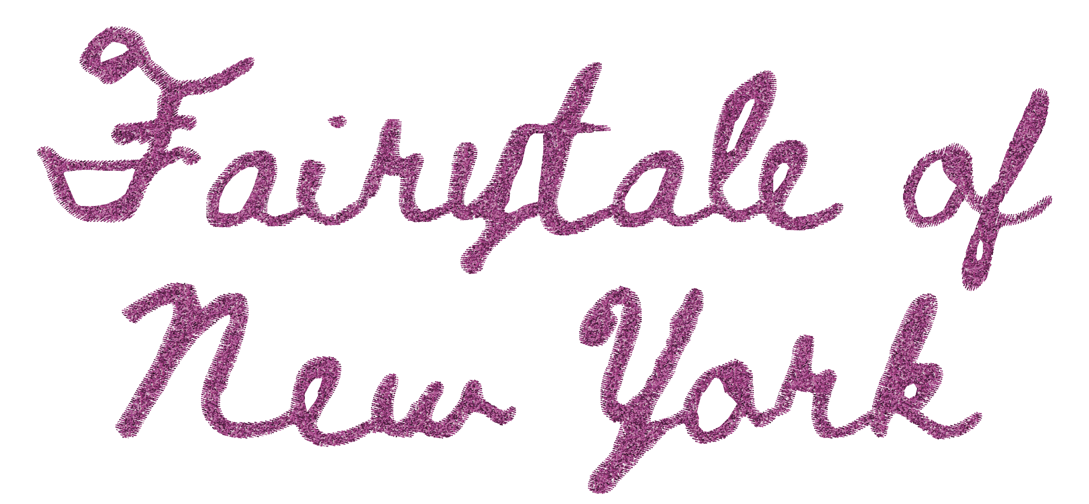 Limited Edition 'FAIRYTALE OF NEW YORK' glitter embroidered organic unisex oversized 'radder' sweatshirt