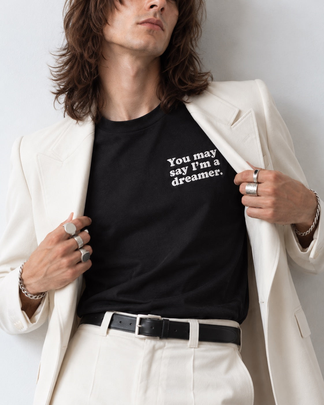 Men's 'YOU MAY SAY I'M A DREAMER' left chest embroidered premium organic classic fit 'Creator' t-shirt