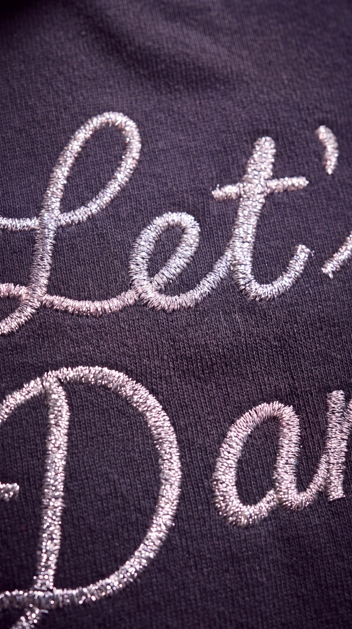Unisex 'LET'S DANCE' embroidered organic cotton 'Thinker' sweatshirt - extended sizing XXS-5XL