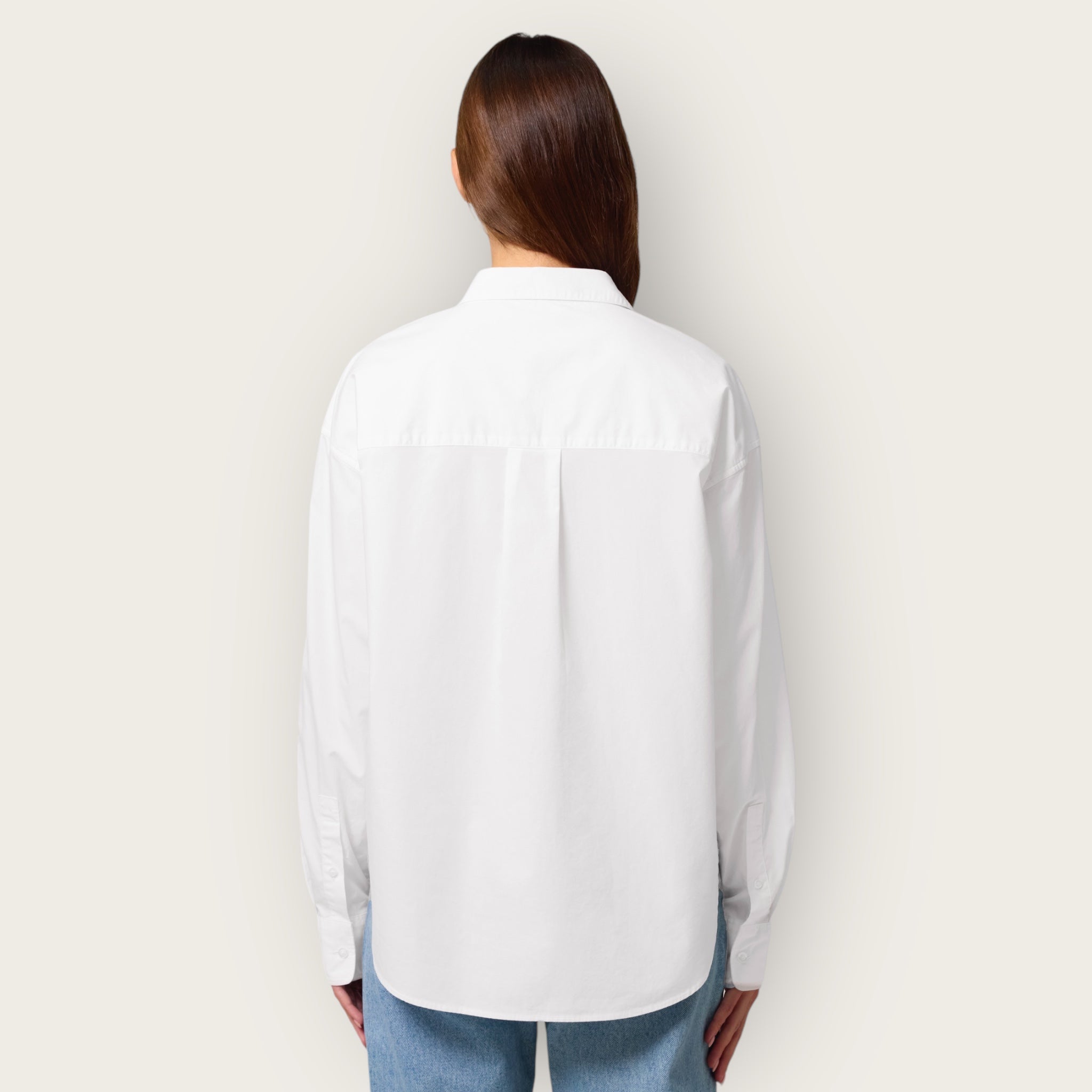 Personalised left chest embroidered women's relaxed fit organic cotton 'Styler' shirt - choose your own font & thread colour