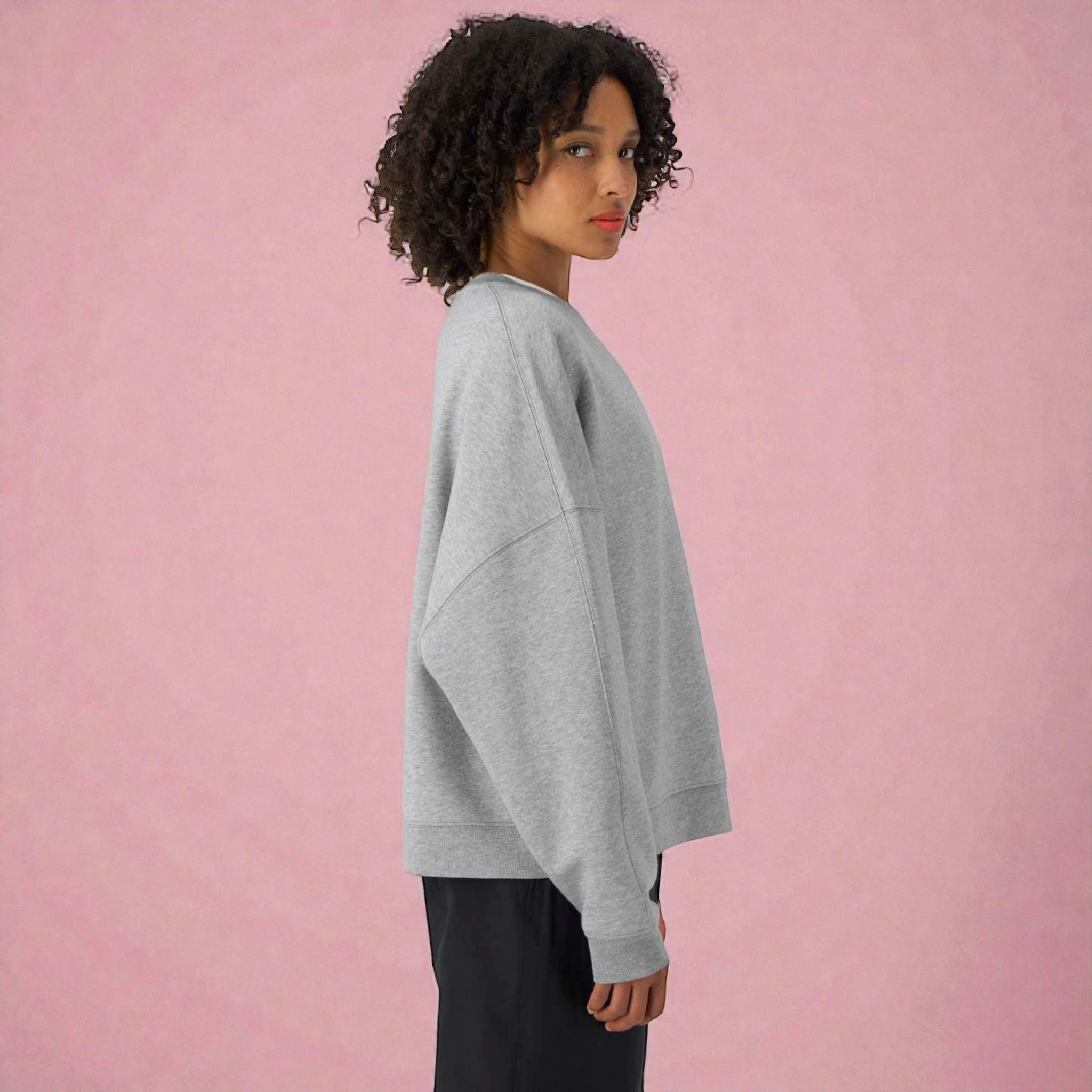 'DISCO, OCCASIONALLY' embroidered organic cotton women's 'Lianna' sweatshirt