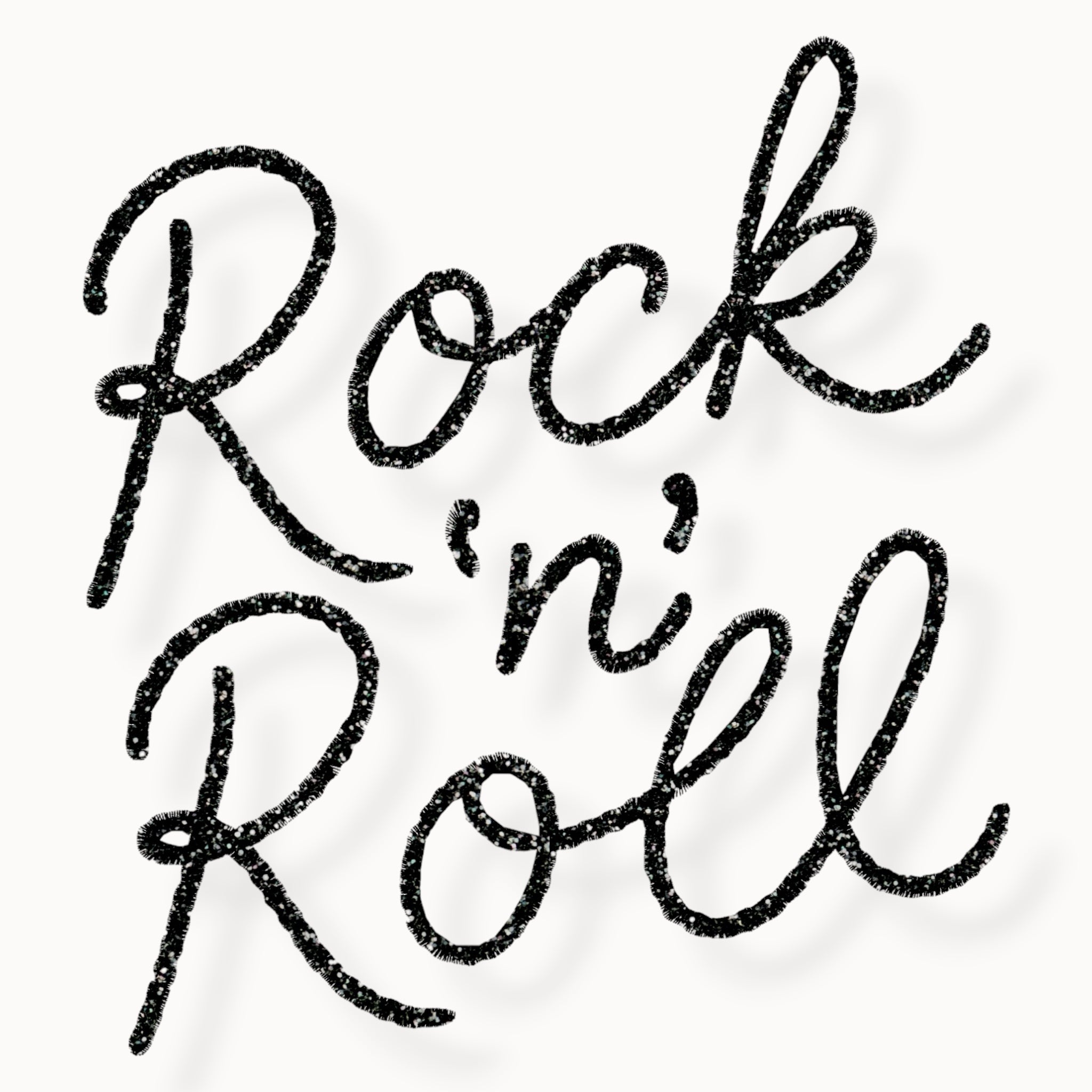'ROCK 'N' ROLL' left chest embroidered women's organic denim shirt