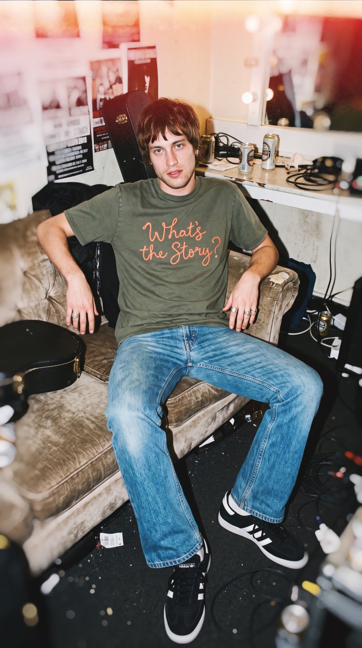 'What's the Story?' embroidered premium organic men's 'Rocker' t-shirt - sizes XXS-5XL