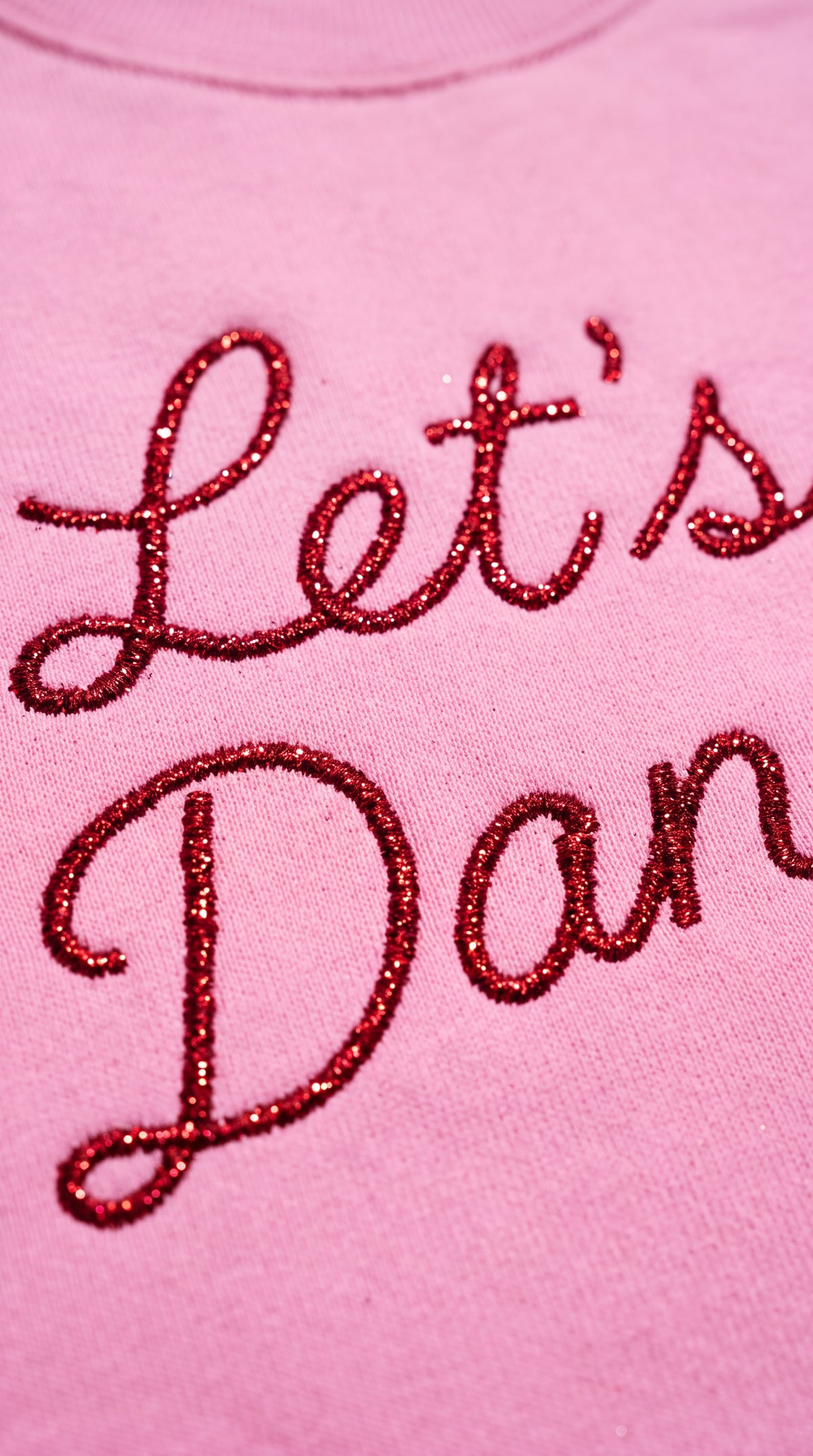 Unisex 'LET'S DANCE' embroidered organic cotton 'Thinker' sweatshirt - extended sizing XXS-5XL