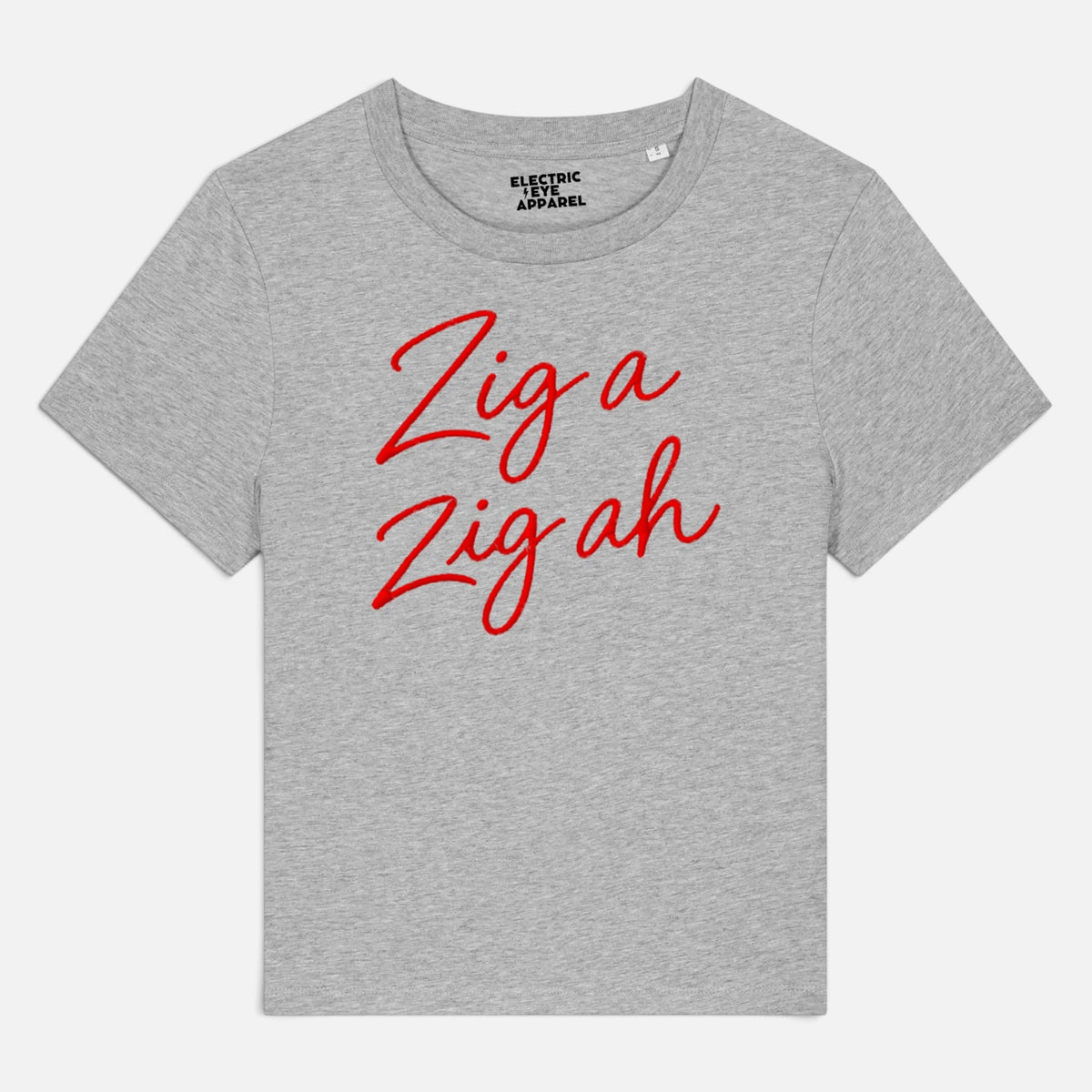 'ZIG A ZIG AH' hand-embroidered style premium organic women's classic fit 'Muser' t-shirt