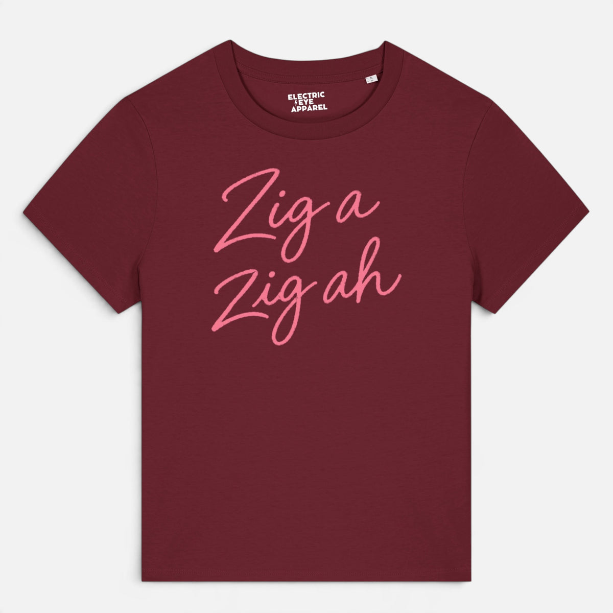'ZIG A ZIG AH' hand-embroidered style premium organic women's classic fit 'Muser' t-shirt