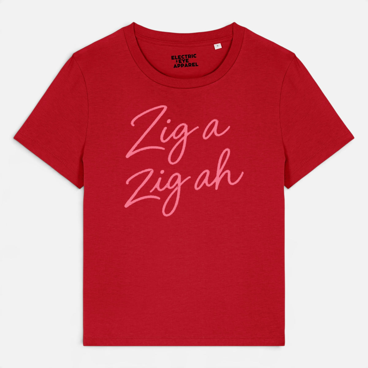 'ZIG A ZIG AH' hand-embroidered style premium organic women's classic fit 'Muser' t-shirt