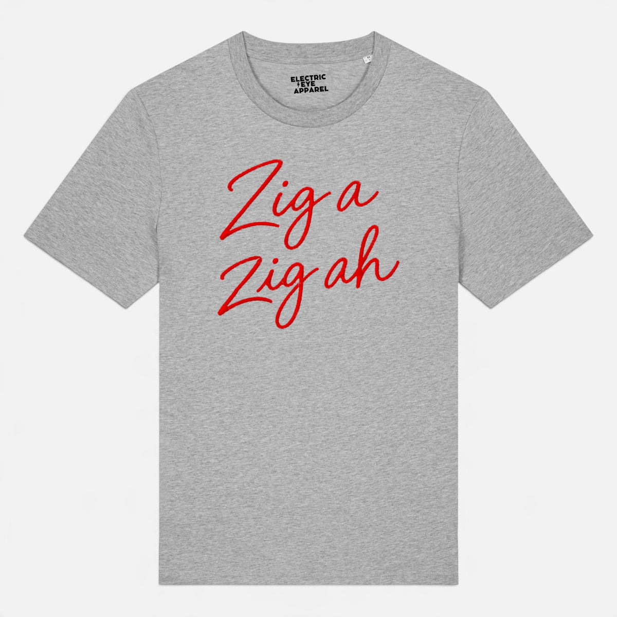 Unisex 'ZIG A ZIG AH' embroidered premium organic cotton 'Creator' t-shirt