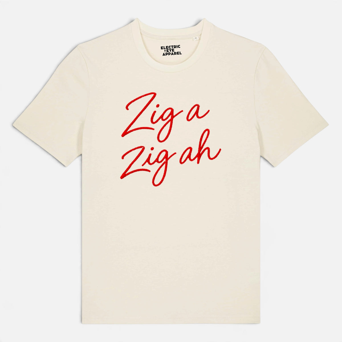 Unisex 'ZIG A ZIG AH' embroidered premium organic cotton 'Creator' t-shirt