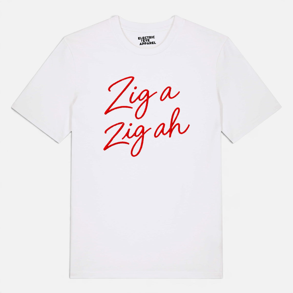 Unisex 'ZIG A ZIG AH' embroidered premium organic cotton 'Creator' t-shirt