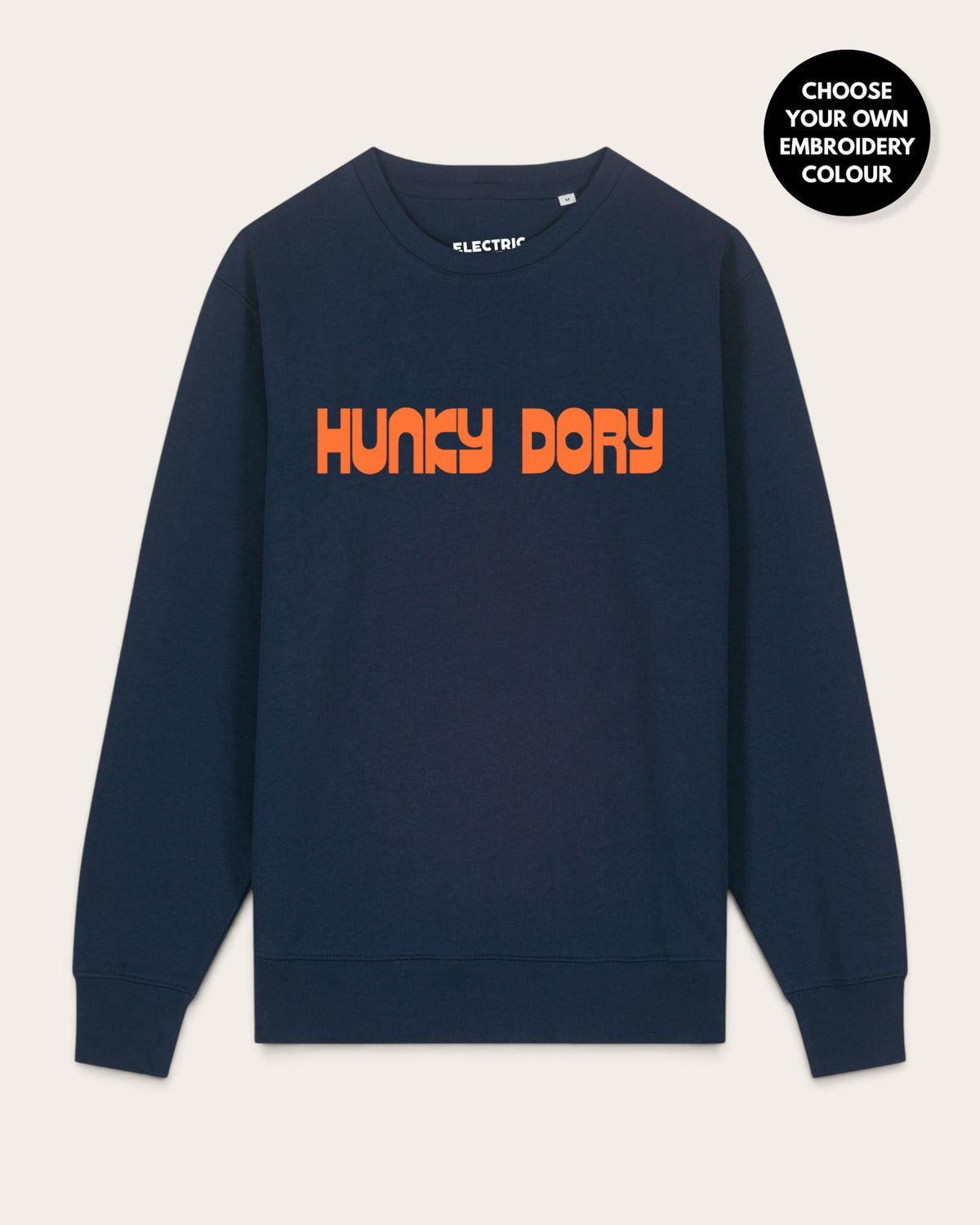 Men's 'HUNKY DORY' embroidered organic 'Matcher' sweatshirt