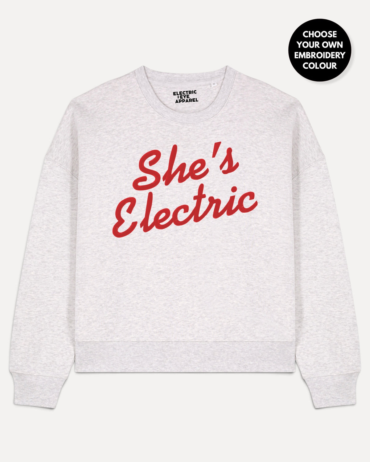 'SEÑOR. SUDADERA UNISEX DE ALGODÓN ORGÁNICO CON BORDADO "BLUE SKY"