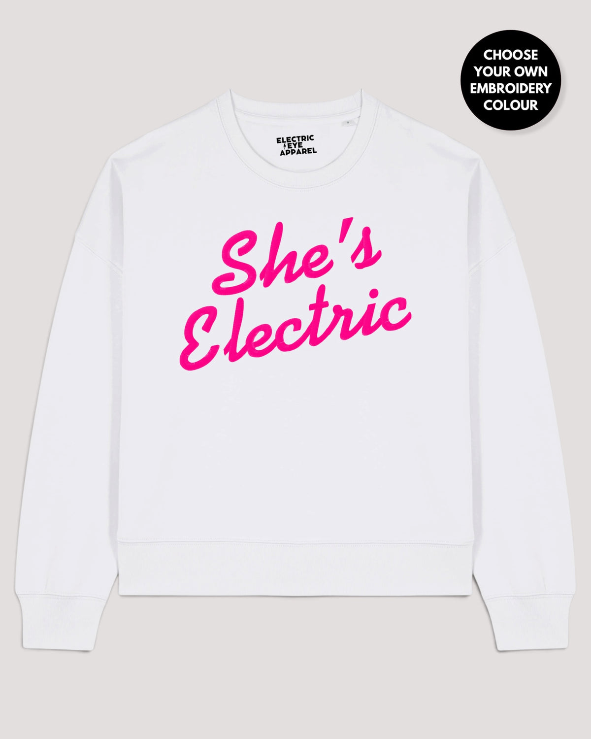 'SEÑOR. SUDADERA UNISEX DE ALGODÓN ORGÁNICO CON BORDADO "BLUE SKY"