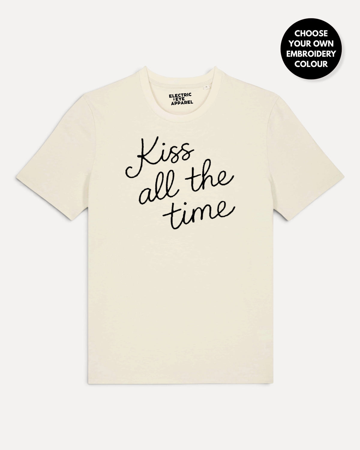 Men's 'KISS ALL THE TIME' embroidered premium organic classic fit 'Creator' t-shirt