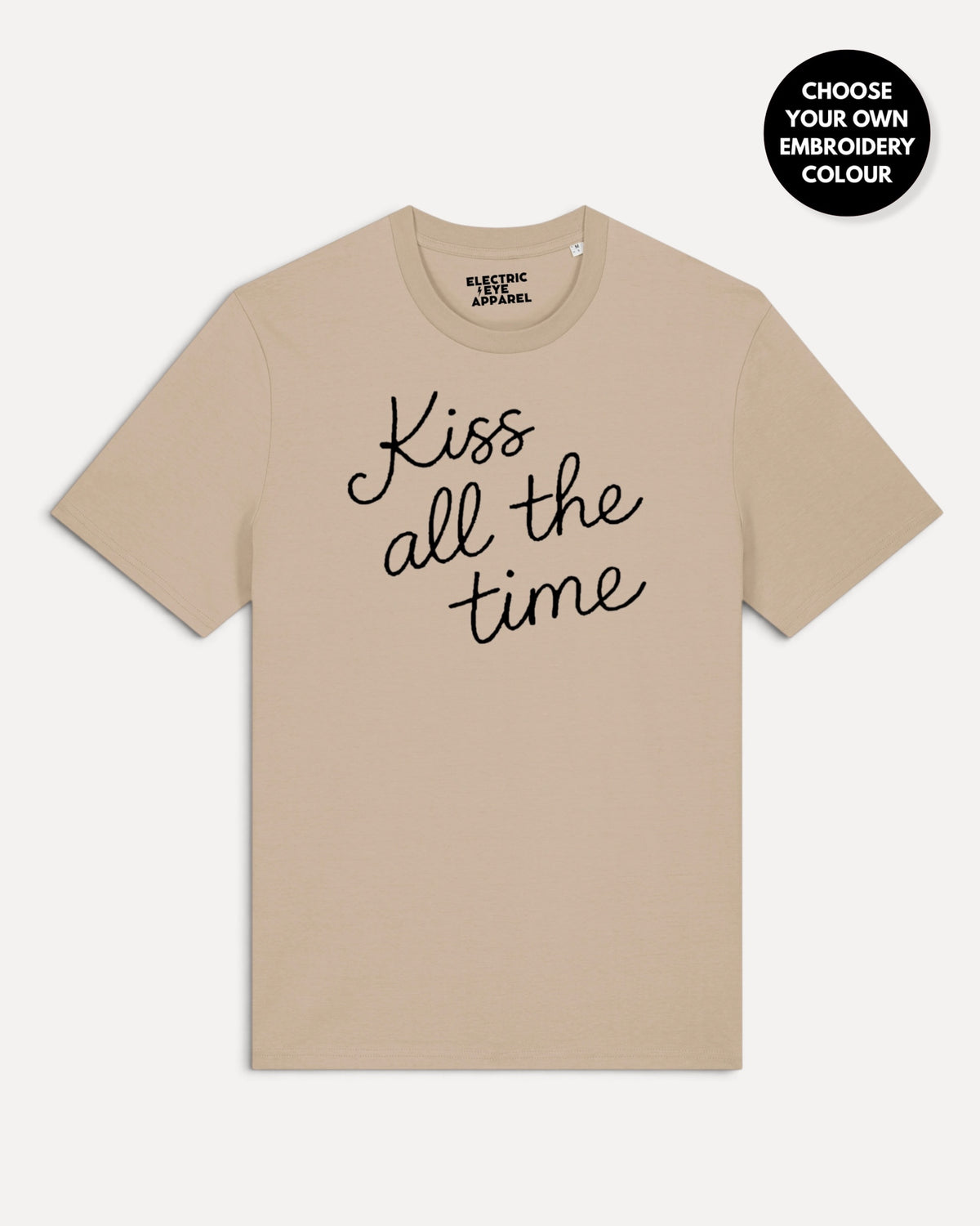 Men's 'KISS ALL THE TIME' embroidered premium organic classic fit 'Creator' t-shirt