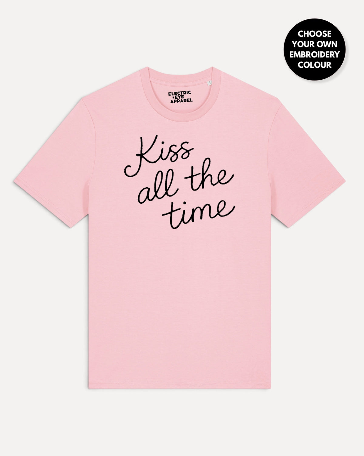 Men's 'KISS ALL THE TIME' embroidered premium organic classic fit 'Creator' t-shirt