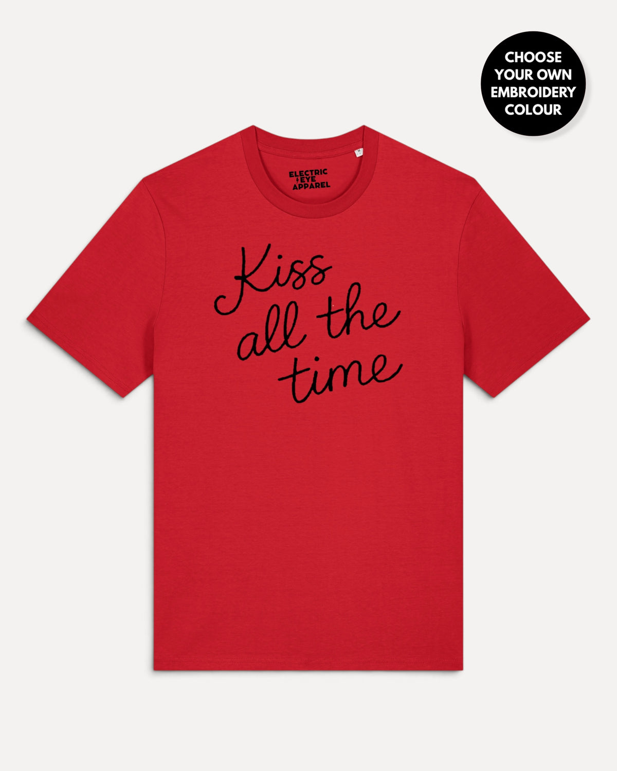 Men's 'KISS ALL THE TIME' embroidered premium organic classic fit 'Creator' t-shirt
