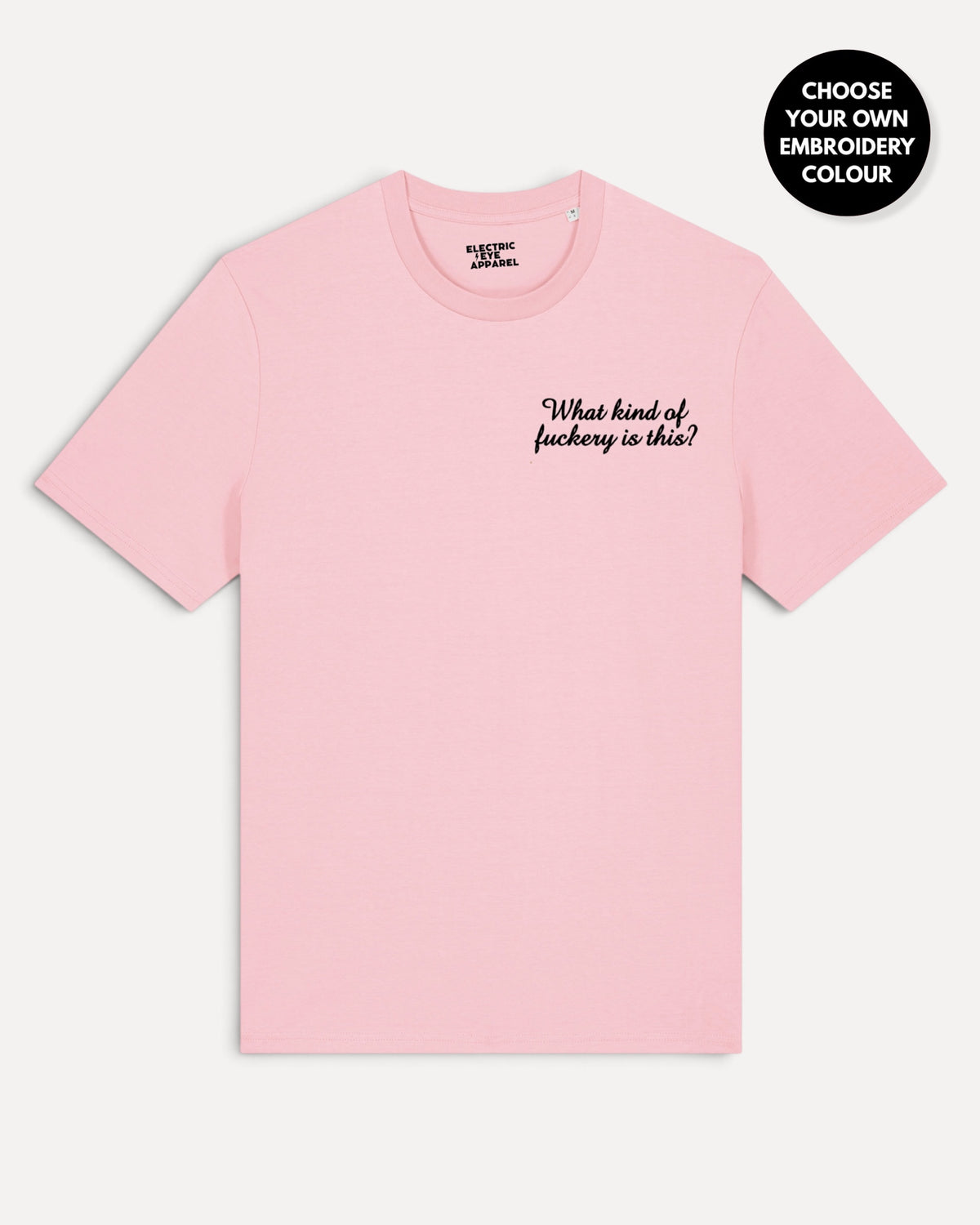 Men's 'WHAT KIND OF F CKERY IS THIS?' left chest embroidered premium organic classic fit 'Creator' t-shirt