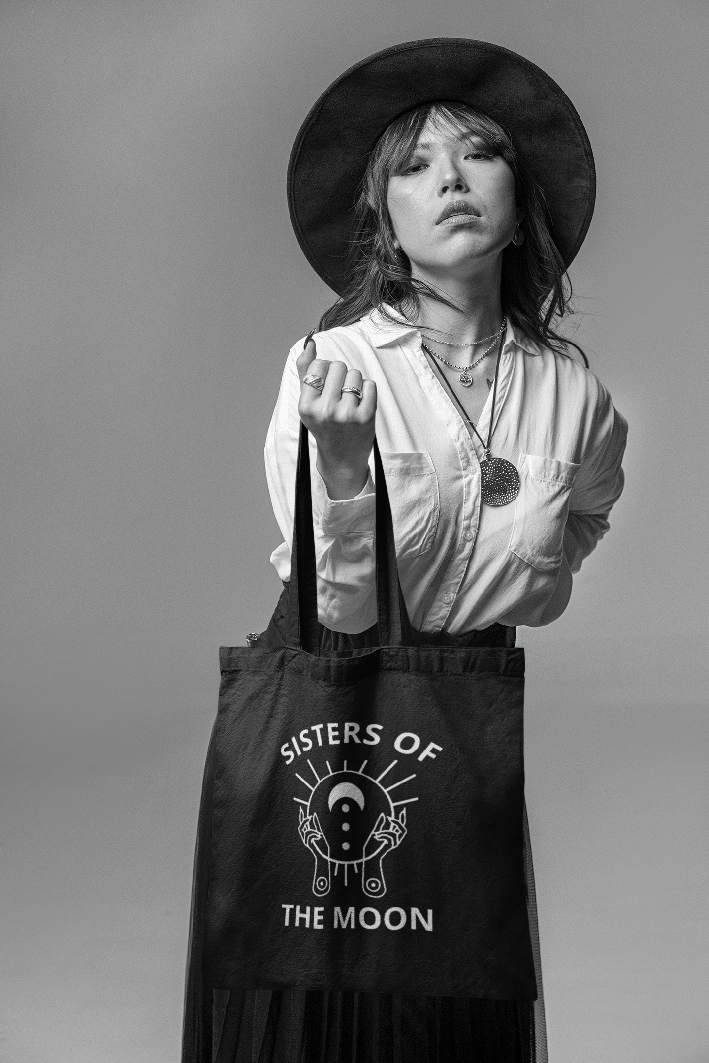 Sisters Of The Moon Graphic Printed Eco Tote Bag