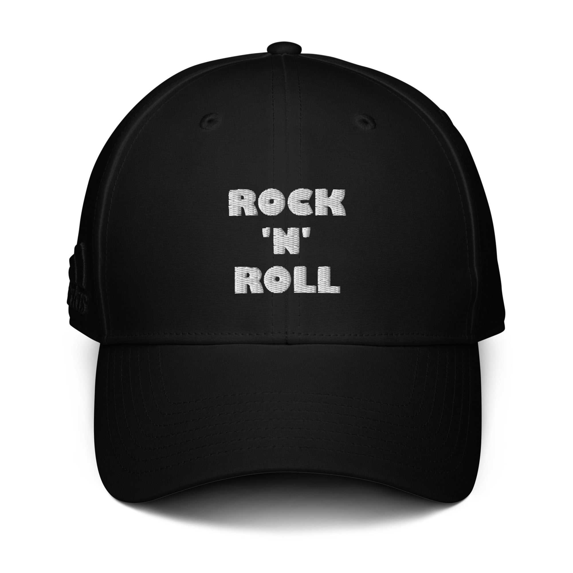 Rock 'n' Roll Embroidered Adidas / Electric Eye dad baseball hat - white embroidery (more colours available)