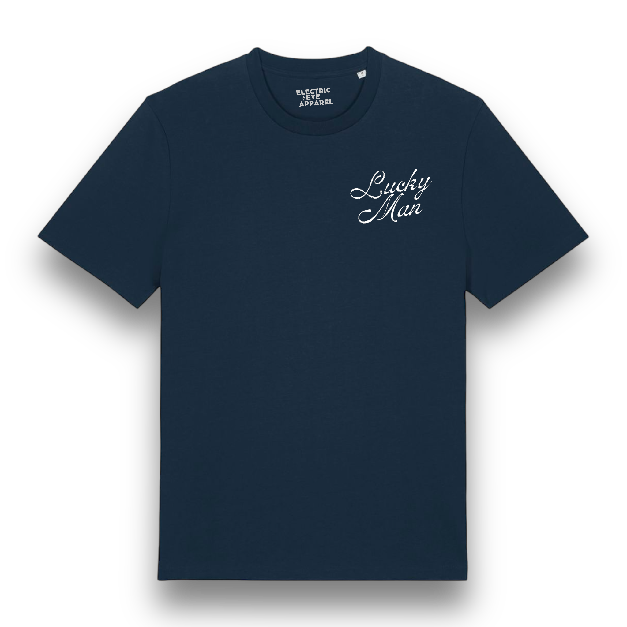 'Lucky Man' 90s style left chest embroidered premium organic iconic men's 'rocker' t-shirt - inspired by The Verve