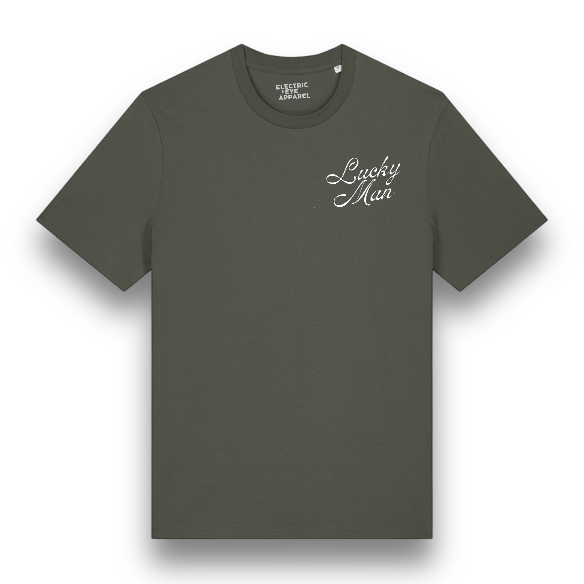 'Lucky Man' 90s style left chest embroidered premium organic iconic men's 'rocker' t-shirt - inspired by The Verve