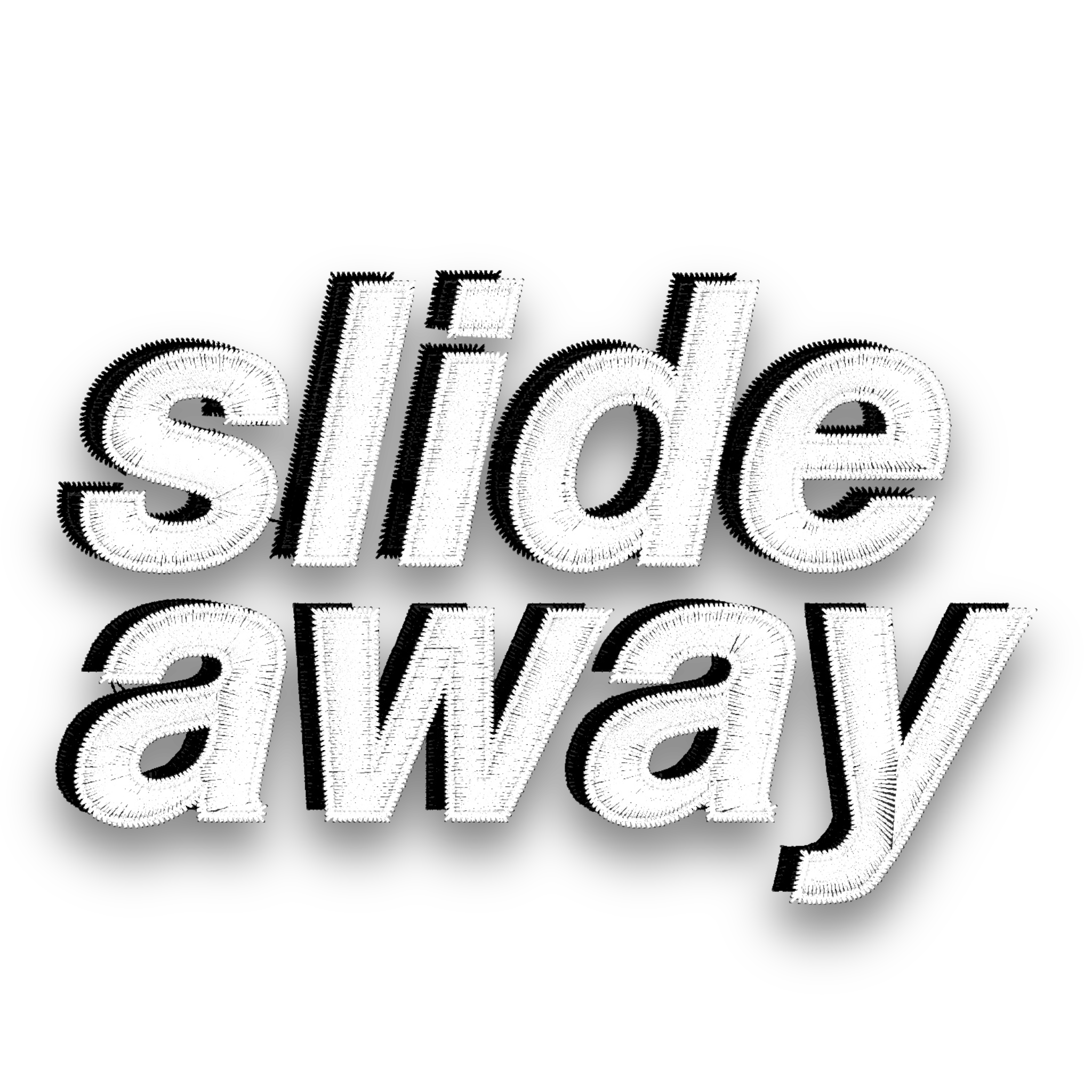 'SLIDE AWAY' left chest embroidered premium organic iconic women's boxy 'nova' t-shirt - inspired by Oasis