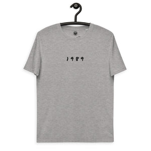 1989 Embroidered Unisex organic cotton t-shirt