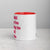 I WOULD RATHER BE LISTENING TO DAVID BOWIE Printed Red / Pink Font Mug with optional inside colour