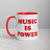 MUSIC IS POWER Printed Mug - Red