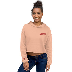 SEAMSTRESS FOR THE BAND Embroidered Women's Crop Hoodie