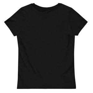 90s Style 'Where Love Loves' Smiley Lyric Premium Printed Women's fitted organic cotton t-shirt