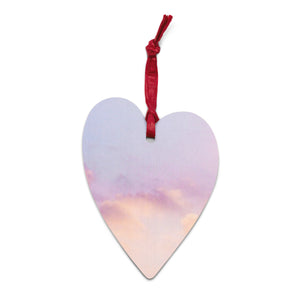 Lover Swiftie Printed Vintage Style Wooden Christmas Tree Ornament - Pink Sky Print Back
