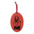 Taylor Hawkins Pop Art Vintage Style Printed Wooden Christmas Tree Holiday Ornaments - Red / Leopard