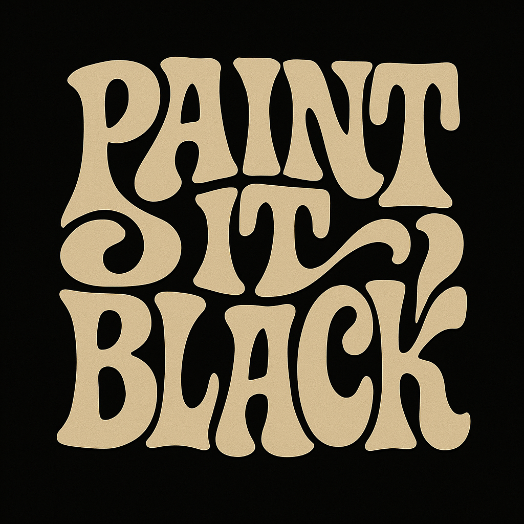 70s style 'PAINT IT BLACK' women's left chest embroidered premium organic medium fit 'Muser' t-shirt - inspired by The Rolling Stones