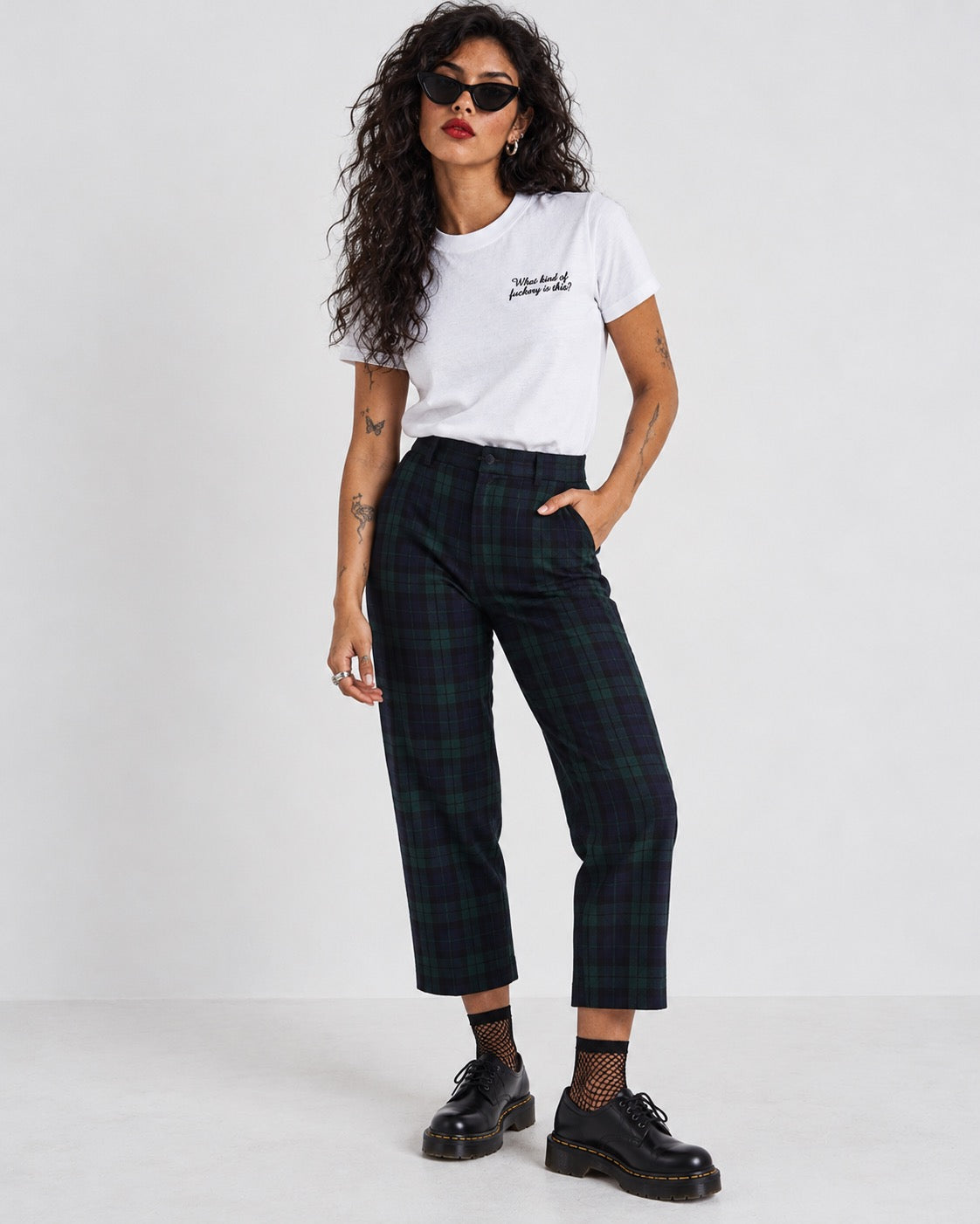 Women's 'WHAT KIND OF F CKERY IS THIS?' left chest embroidered premium organic medium fit 'Muser' t-shirt