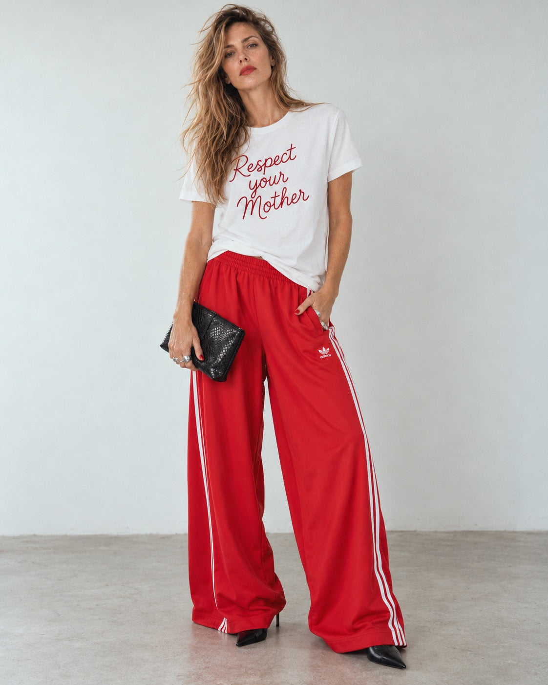 'RESPECT YOUR MOTHER' hand-embroidered style premium organic women's classic fit 'Muser' t-shirt - sizes XS-5XL