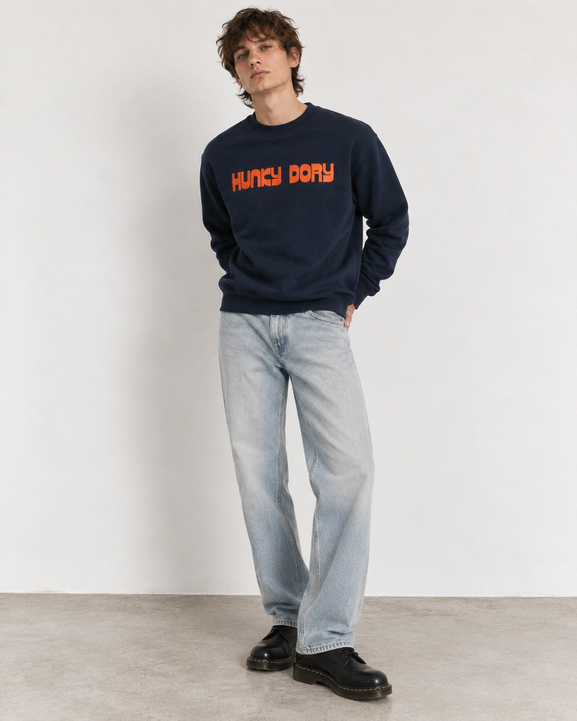 Men's 'HUNKY DORY' embroidered organic 'Matcher' sweatshirt