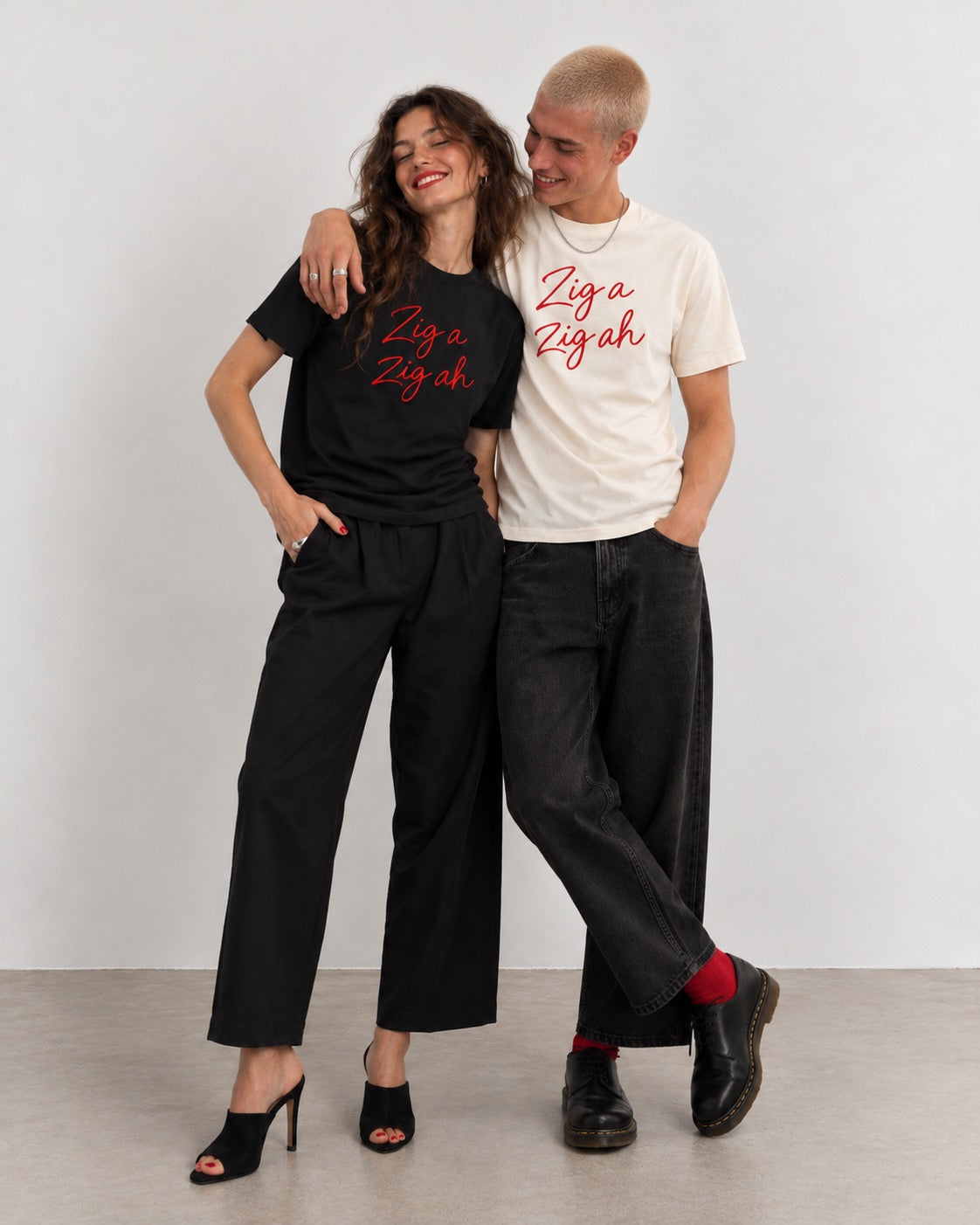 Unisex 'ZIG A ZIG AH' embroidered premium organic cotton 'Creator' t-shirt