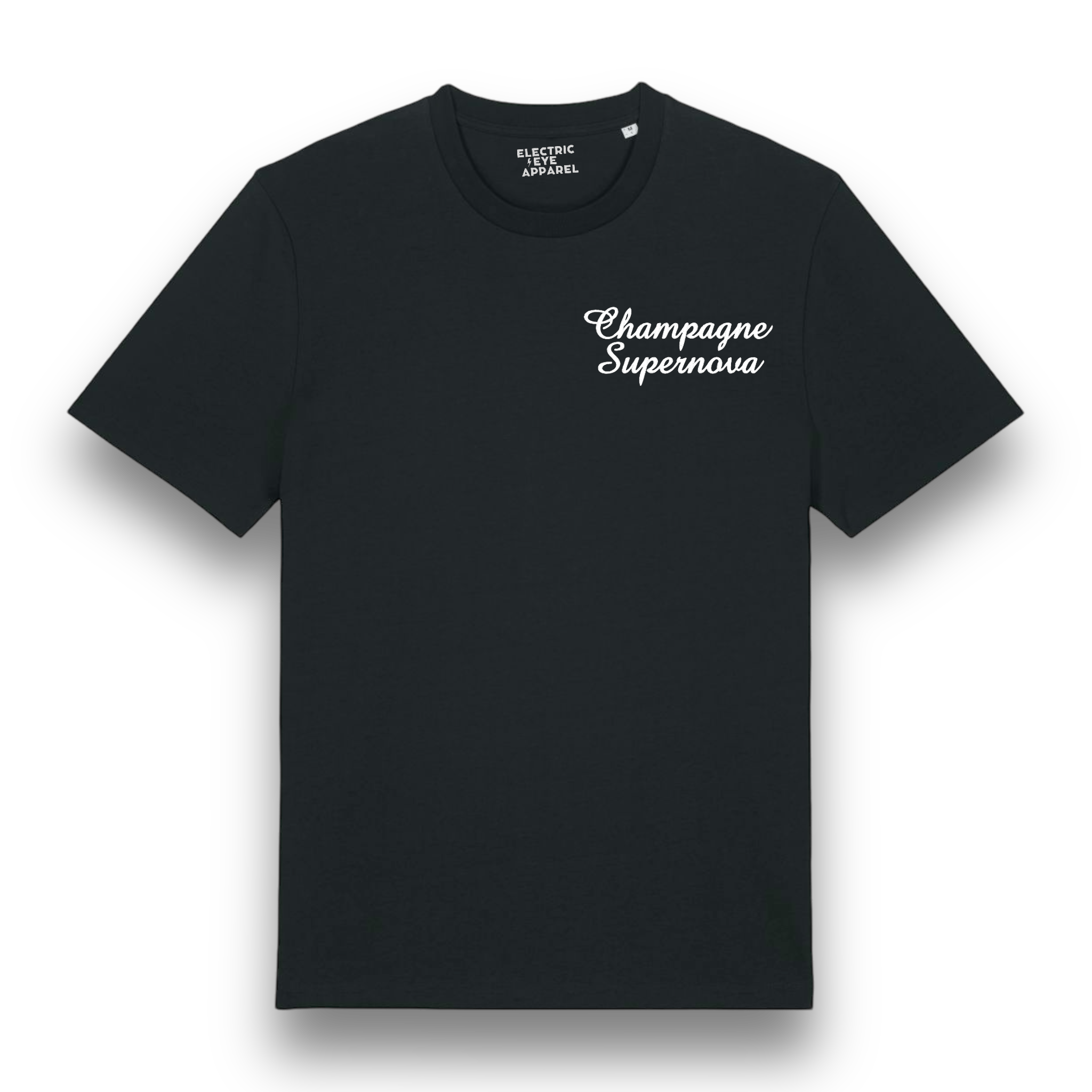 'CHAMPAGNE SUPERNOVA' left chest embroidered premium organic unisex medium fit 'creator' t-shirt - inspired by Oasis