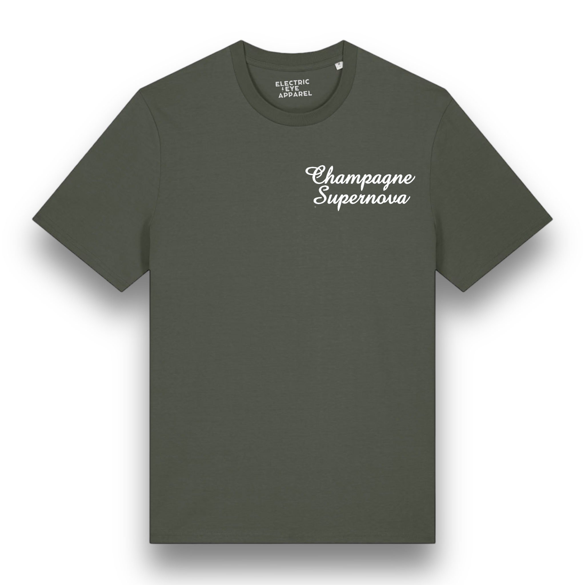 'CHAMPAGNE SUPERNOVA' left chest embroidered premium organic unisex medium fit 'creator' t-shirt - inspired by Oasis